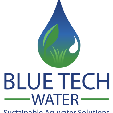 Blue Tech Water Logo - Stacked